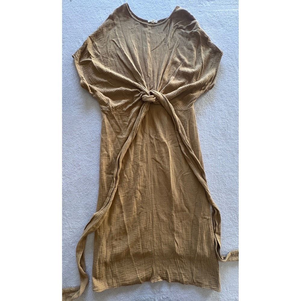 SUUNDAY Dolman Dress in Tapenade Gauze Cotton Womens XS Made in USA
